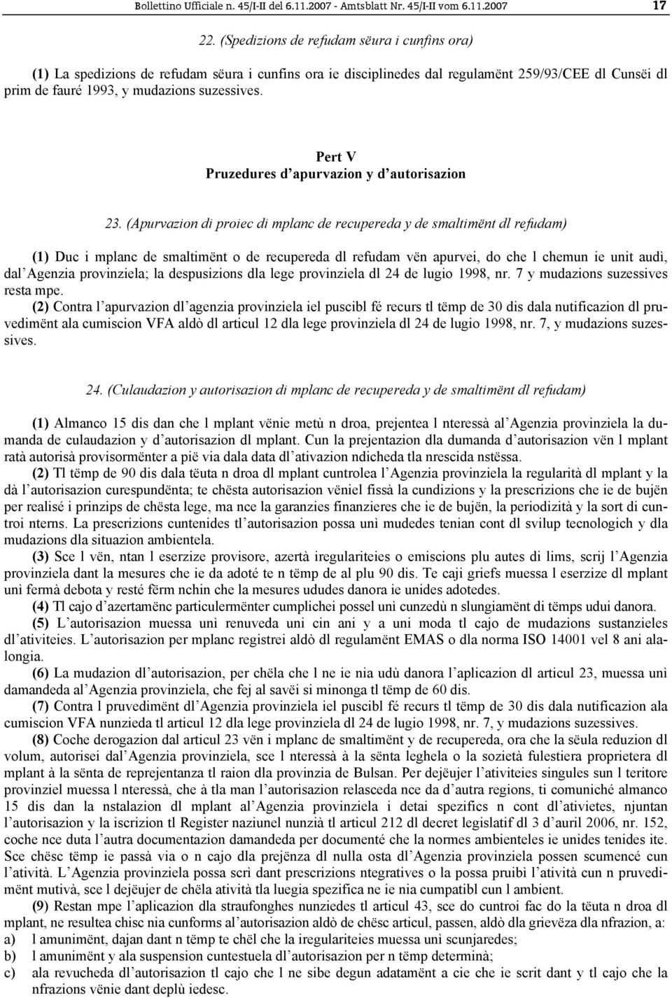 Pert V Pruzedures d apurvazion y d autorisazion 23.