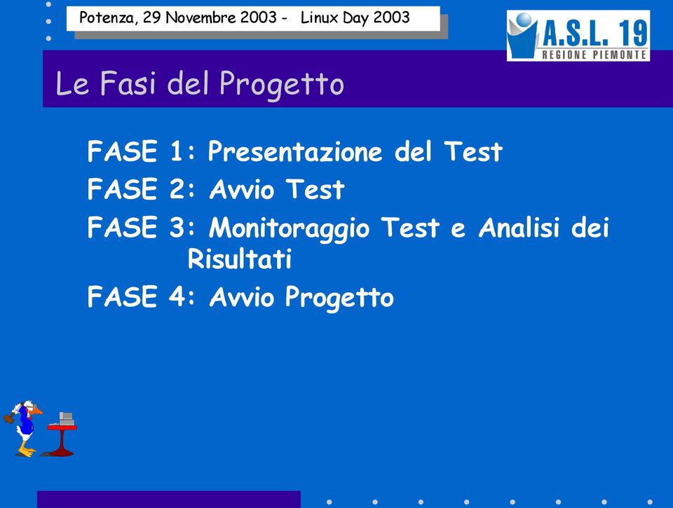 Avvio Test FASE 3: Monitoraggio