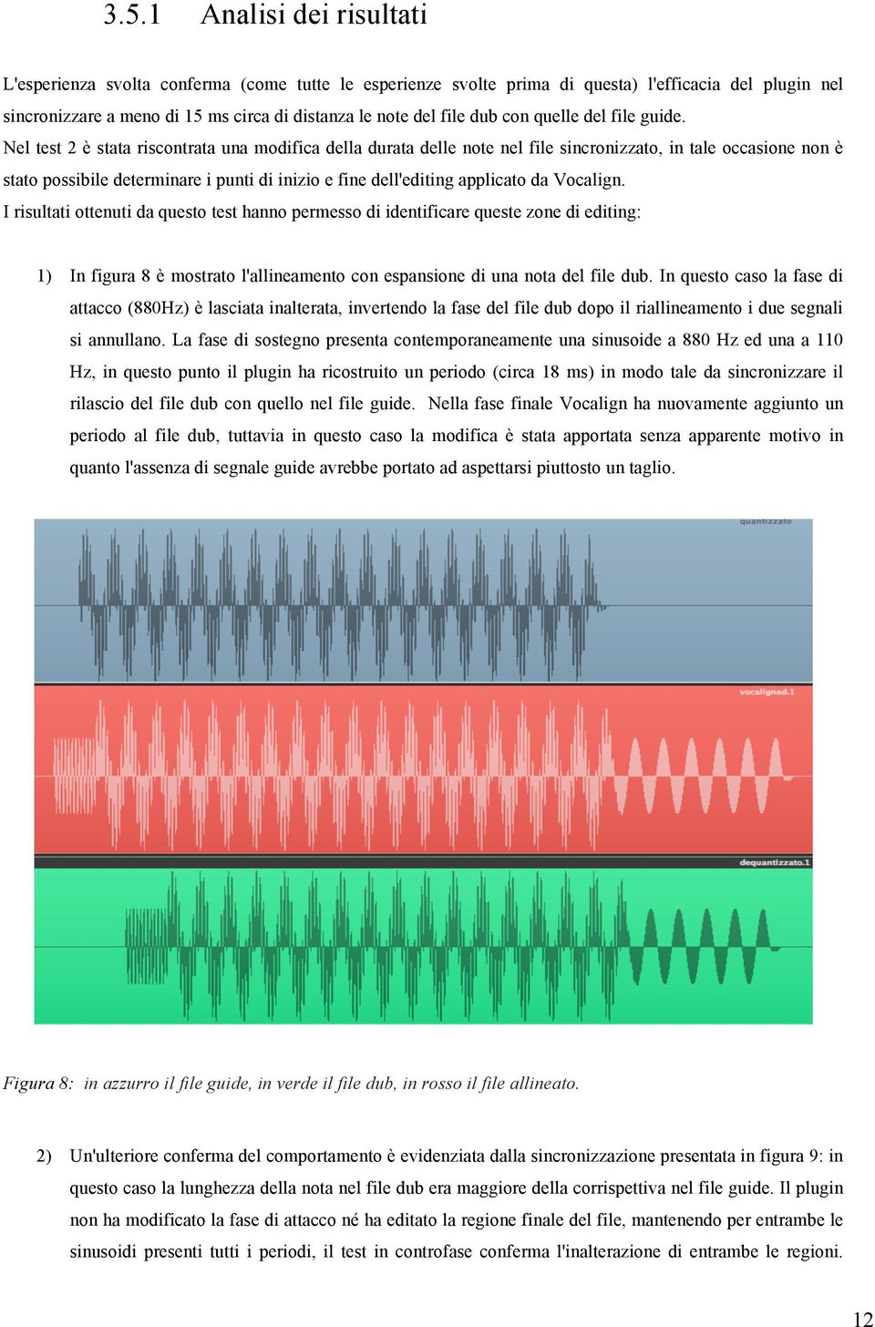 Nel test 2 è stata riscontrata una modifica della durata delle note nel file sincronizzato, in tale occasione non è stato possibile determinare i punti di inizio e fine dell'editing applicato da