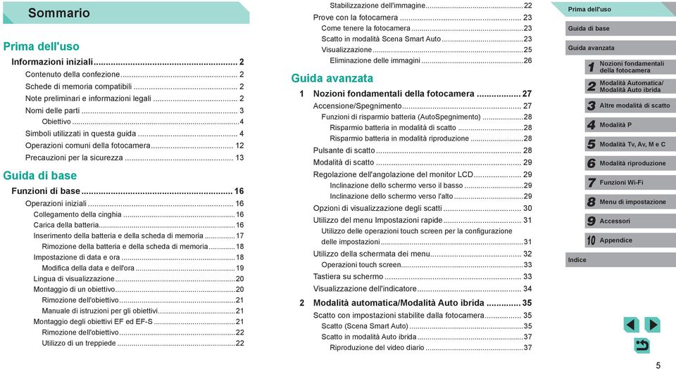 .. Inserimento della batteria e della scheda di memoria... Rimozione della batteria e della scheda di memoria... Impostazione di data e ora... Modifica della data e dell'ora.