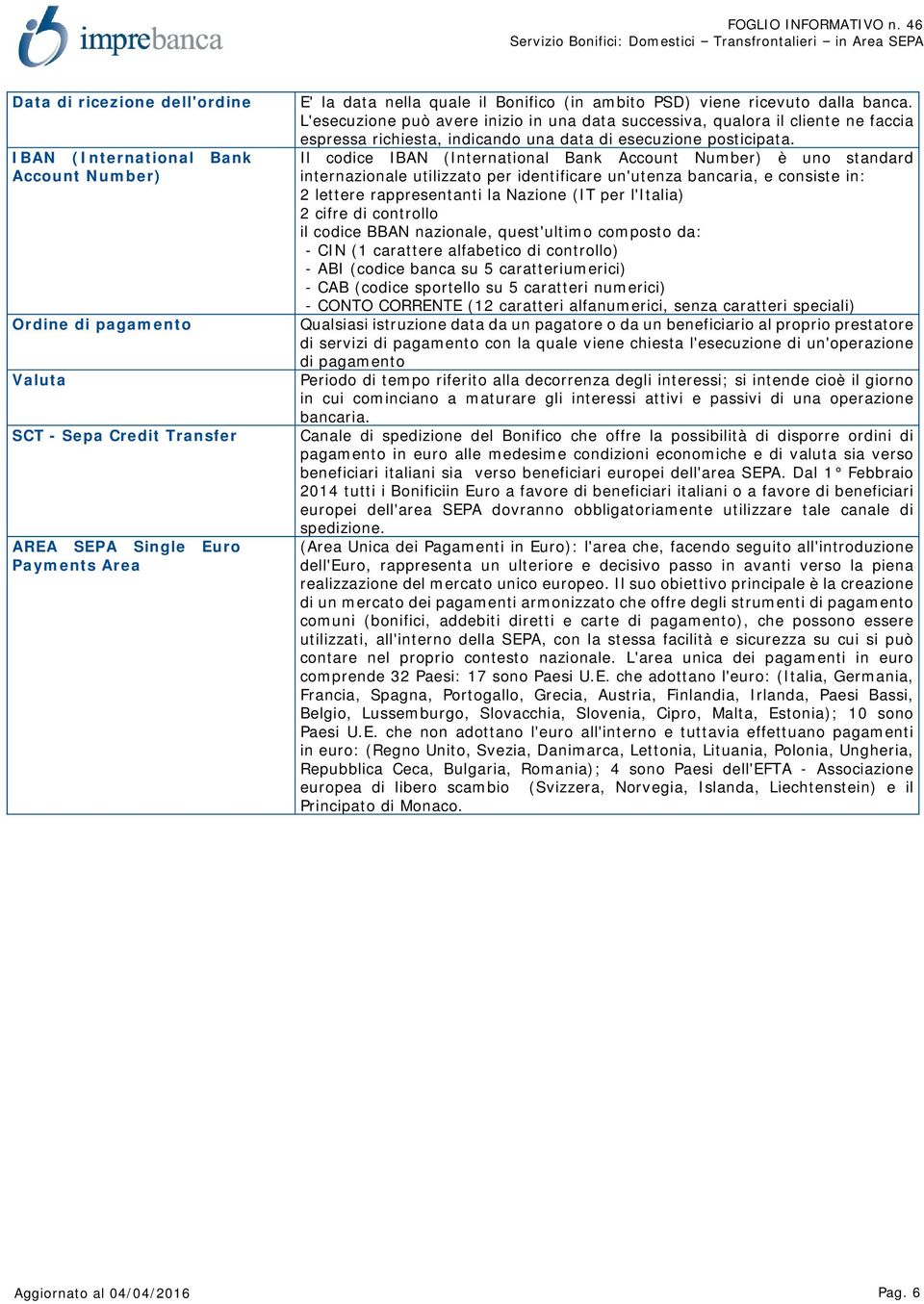 Il codice IBAN (International Bank Account Number) è uno standard internazionale utilizzato per identificare un'utenza bancaria, e consiste in: 2 lettere rappresentanti la Nazione (IT per l'italia) 2