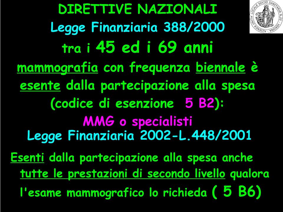 MMG o specialisti Legge Finanziaria 2002-L.