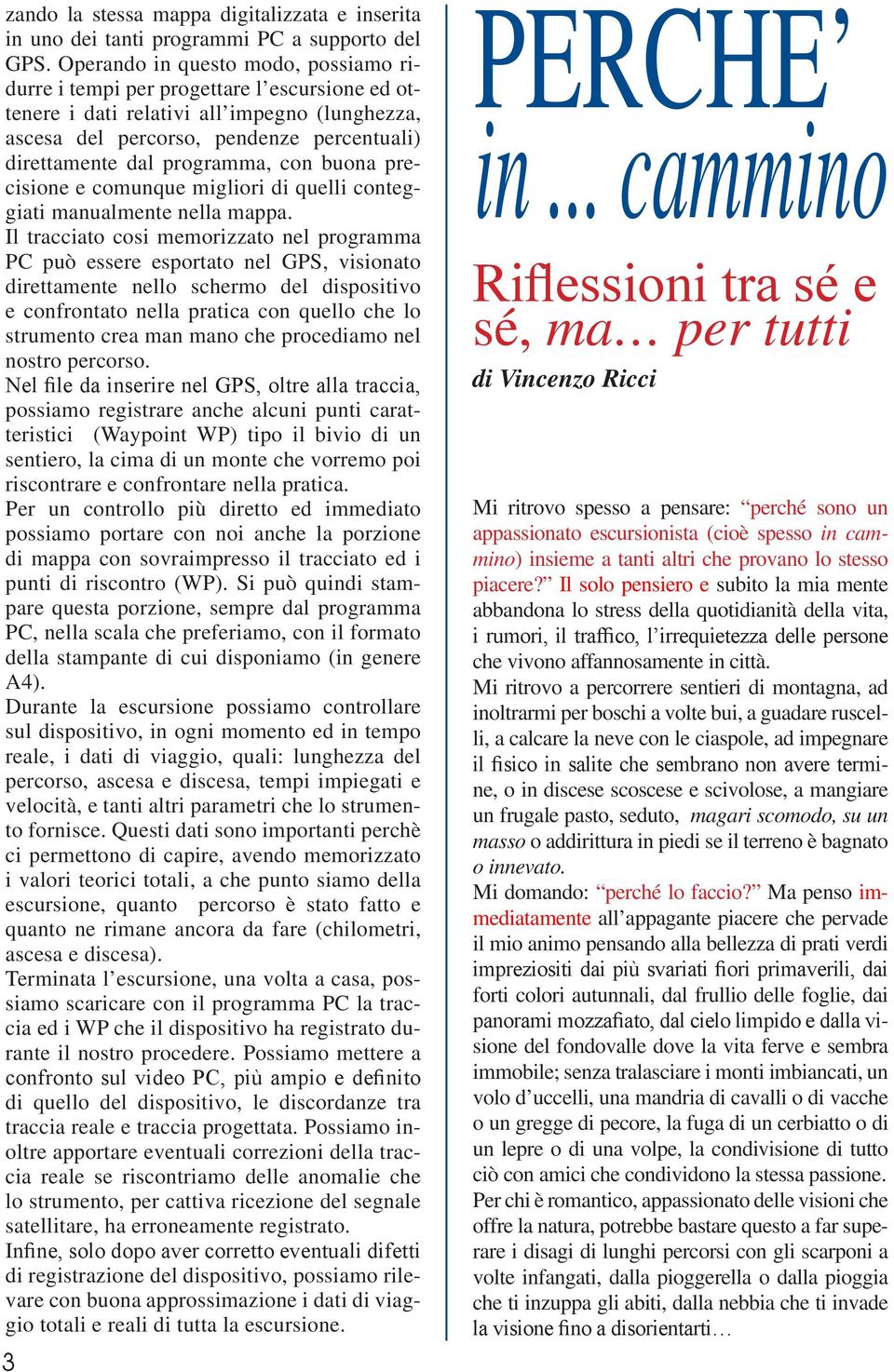 programma, con buona precisione e comunque migliori di quelli conteggiati manualmente nella mappa.