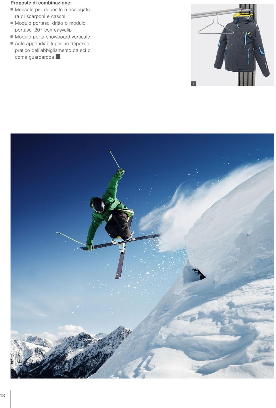 easyclip Modulo porta snowboard verticale Aste appendiabiti per