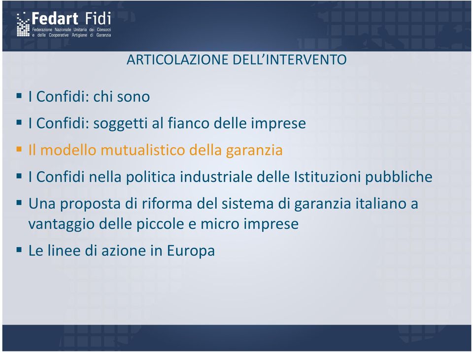 industriale delle Istituzioni pubbliche Una proposta di riforma del sistema di