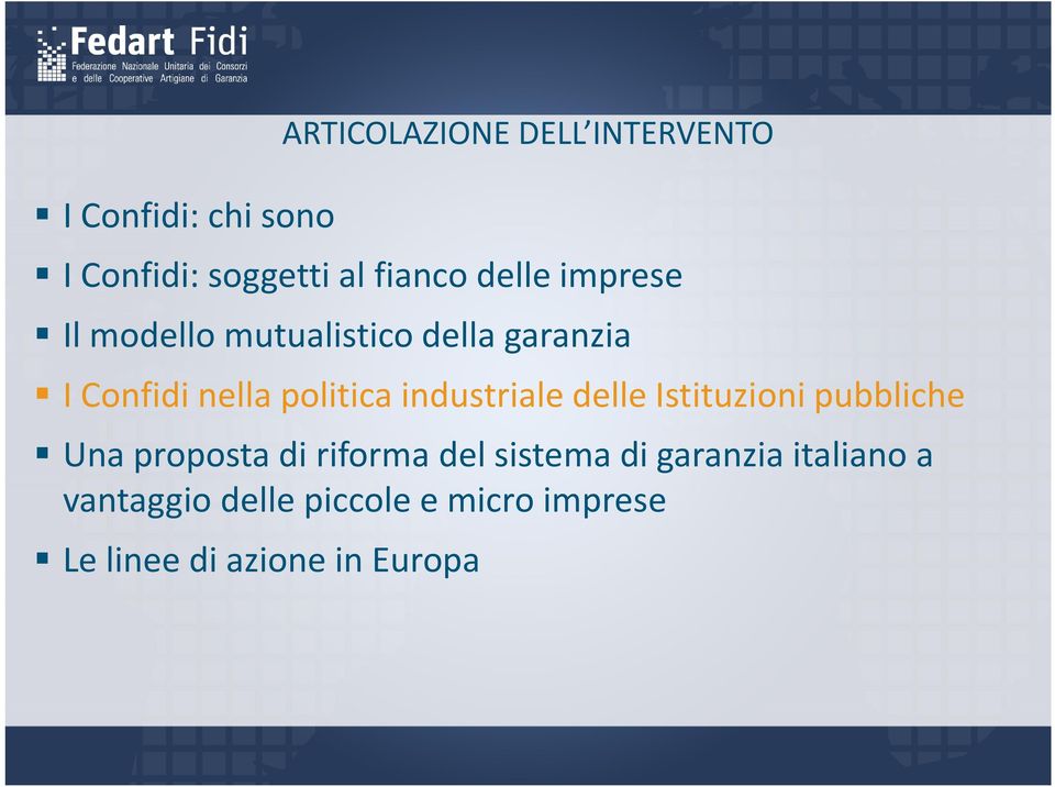 industriale delle Istituzioni pubbliche Una proposta di riforma del sistema di