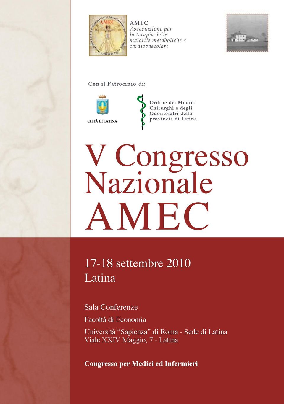 Congresso Nazionale AMEC 17-18 settembre 2010 Latina Sala Conferenze Facoltà di Economia