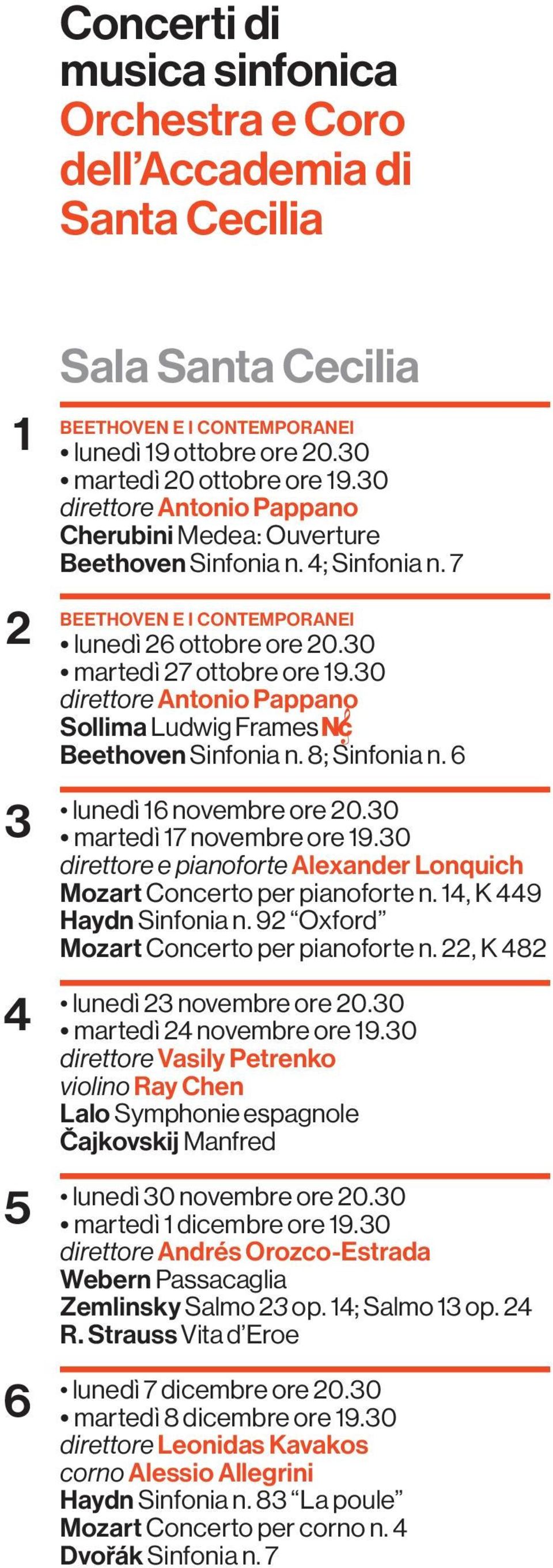 8; Sinfonia n. 6 lunedì 16 novembre ore 20.30 martedì 17 novembre ore 19.30 direttore e pianoforte Alexander Lonquich Mozart Concerto per pianoforte n. 14, K 449 Haydn Sinfonia n.