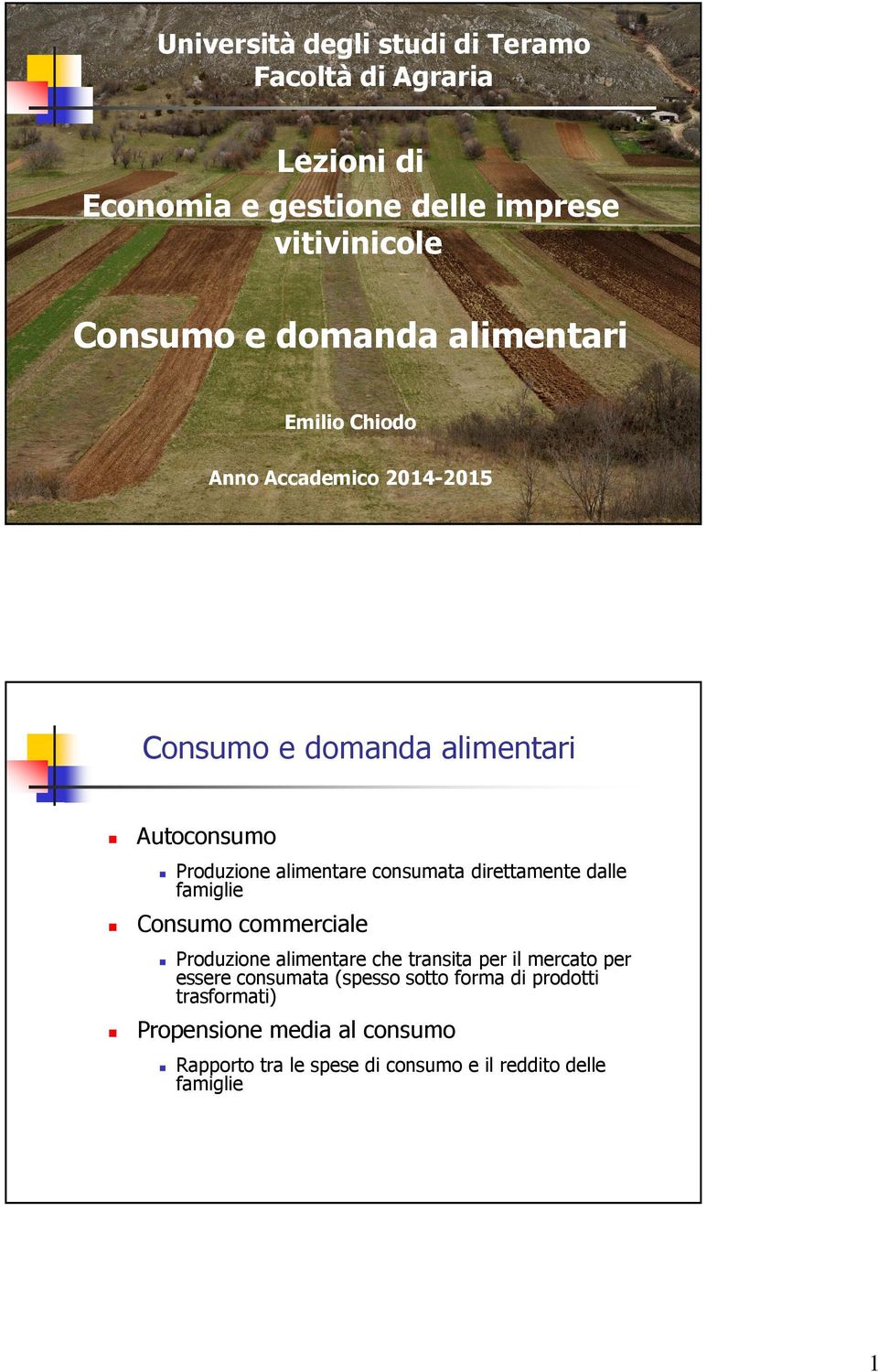 consumata direttamente dalle famiglie Consumo commerciale Produzione alimentare che transita per il mercato per essere