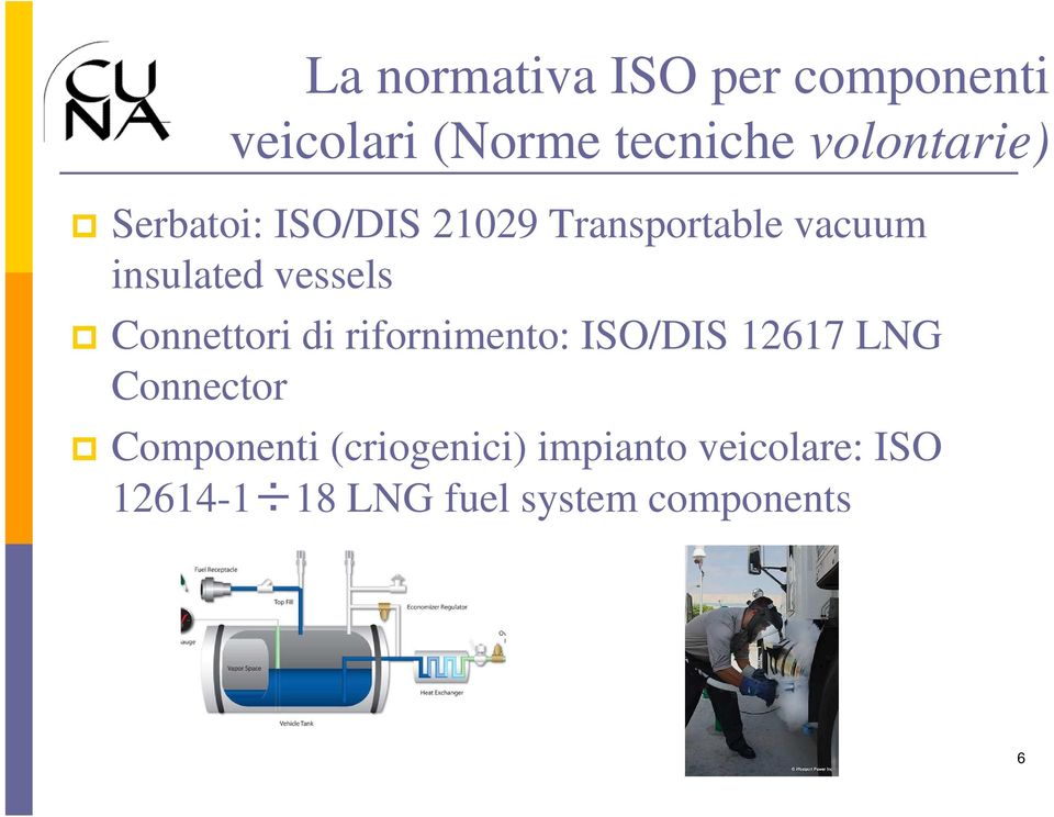 vessels Connettori di rifornimento: ISO/DIS 12617 LNG Connector