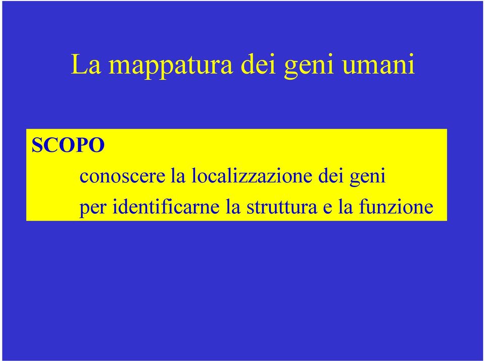 localizzazione dei geni per