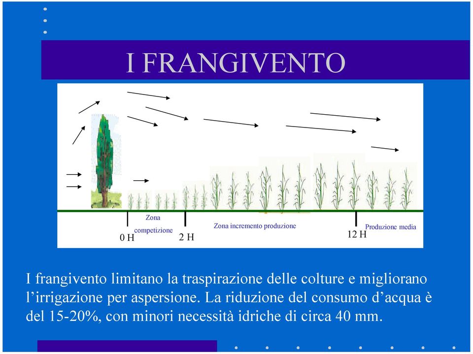 colture e migliorano l irrigazione per aspersione.