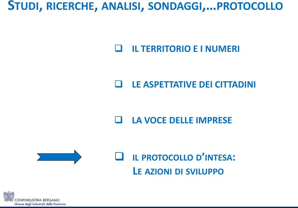 ASPETTATIVE DEI CITTADINI LA VOCE DELLE