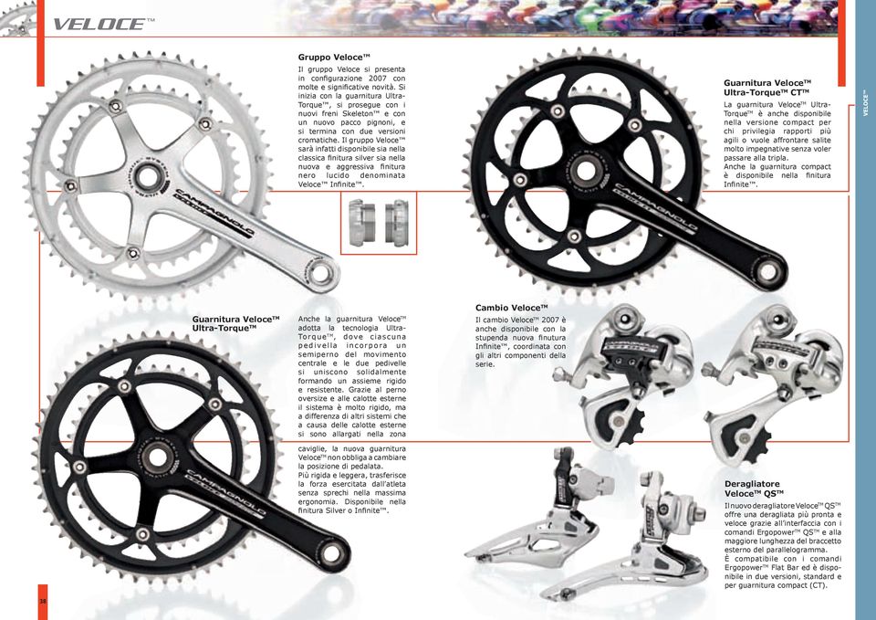 Il gruppo Veloce sarà infatti disponibile sia nella classica finitura silver sia nella nuova e aggressiva finitura nero lucido denominata Veloce Infinite.