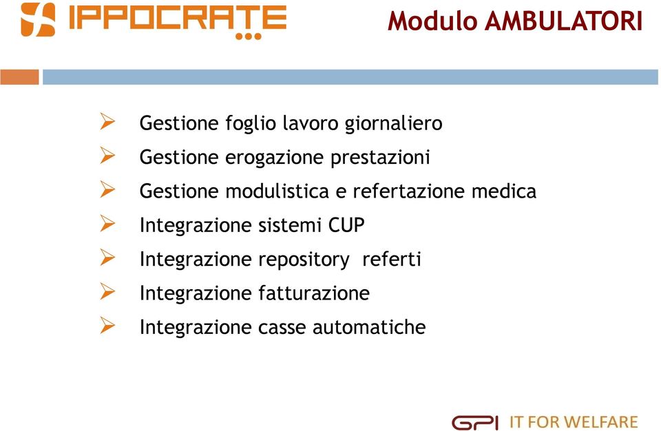 refertazione medica Integrazione sistemi CUP Integrazione