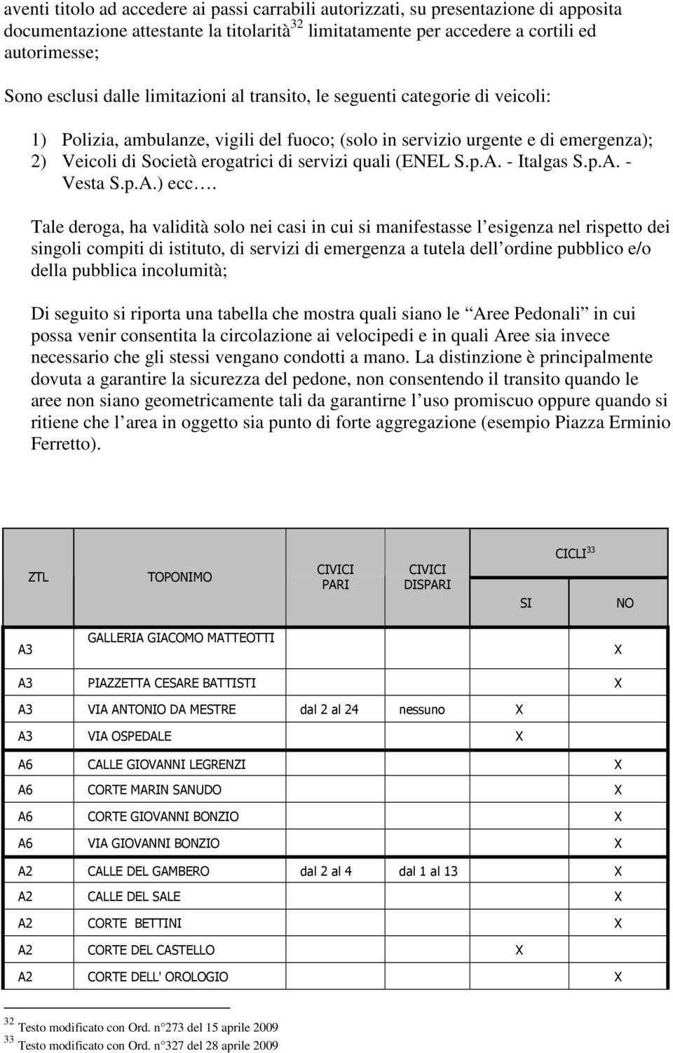 (ENEL S.p.A. - Italgas S.p.A. - Vesta S.p.A.) ecc.