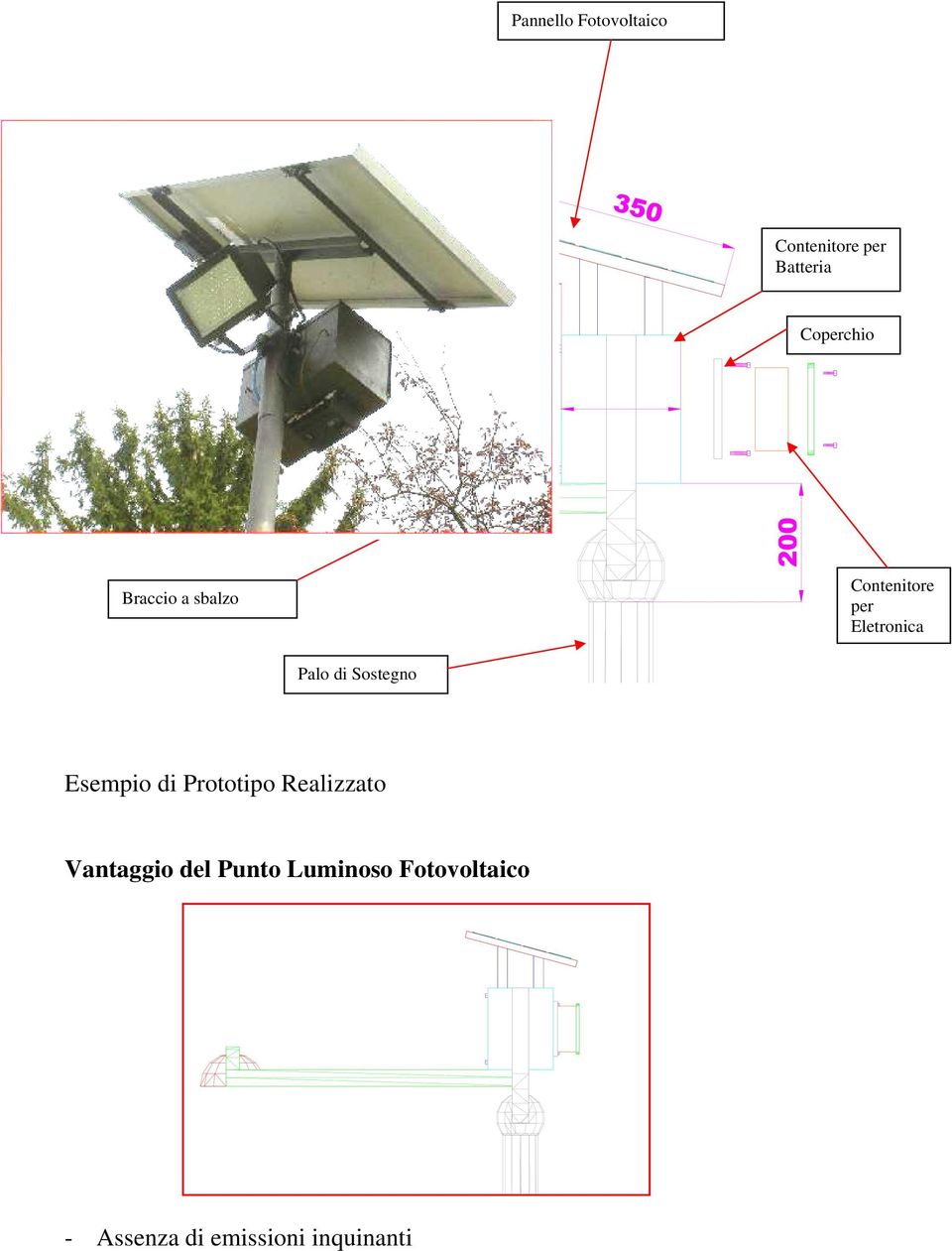 Eletronica Palo di Sostegno Esempio di Prototipo Realizzato