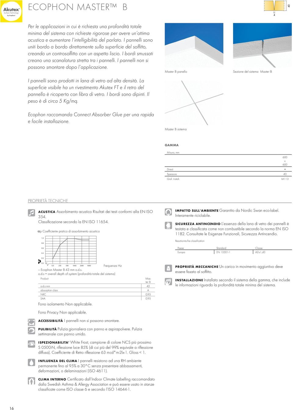 I pannelli non si possono smontare dopo l applicazione. I pannelli sono prodotti in lana di vetro ad alta densità.