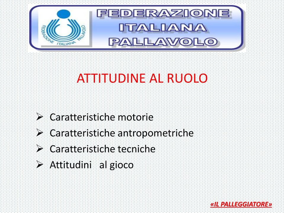 Caratteristiche antropometriche