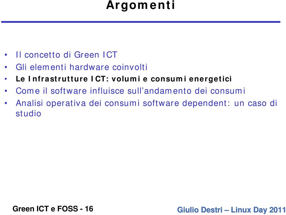 il software influisce sull andamento dei consumi Analisi