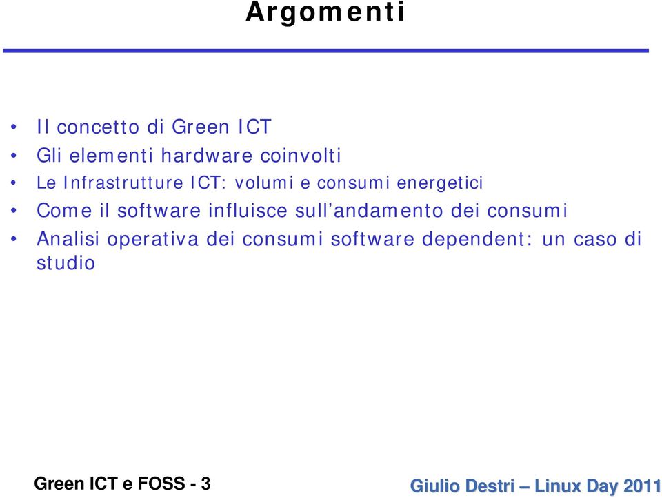 Come il software influisce sull andamento dei consumi Analisi