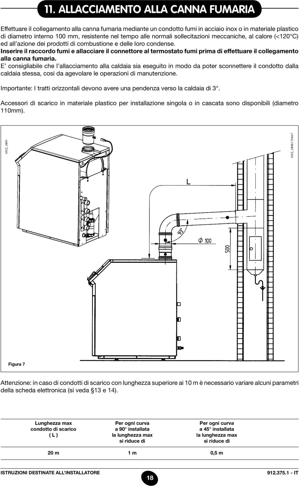 Inserire il raccordo fumi e allacciare il connettore al termostato fumi prima di effettuare il collegamento alla canna fumaria.