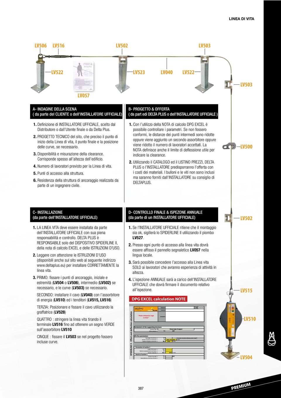 Se non fossero conformi, le distanze dei punti intermedi sono ridotte oppure viene aggiunto un secondo assorbitore oppure viene ridotto il numero di lavoratori accettati.