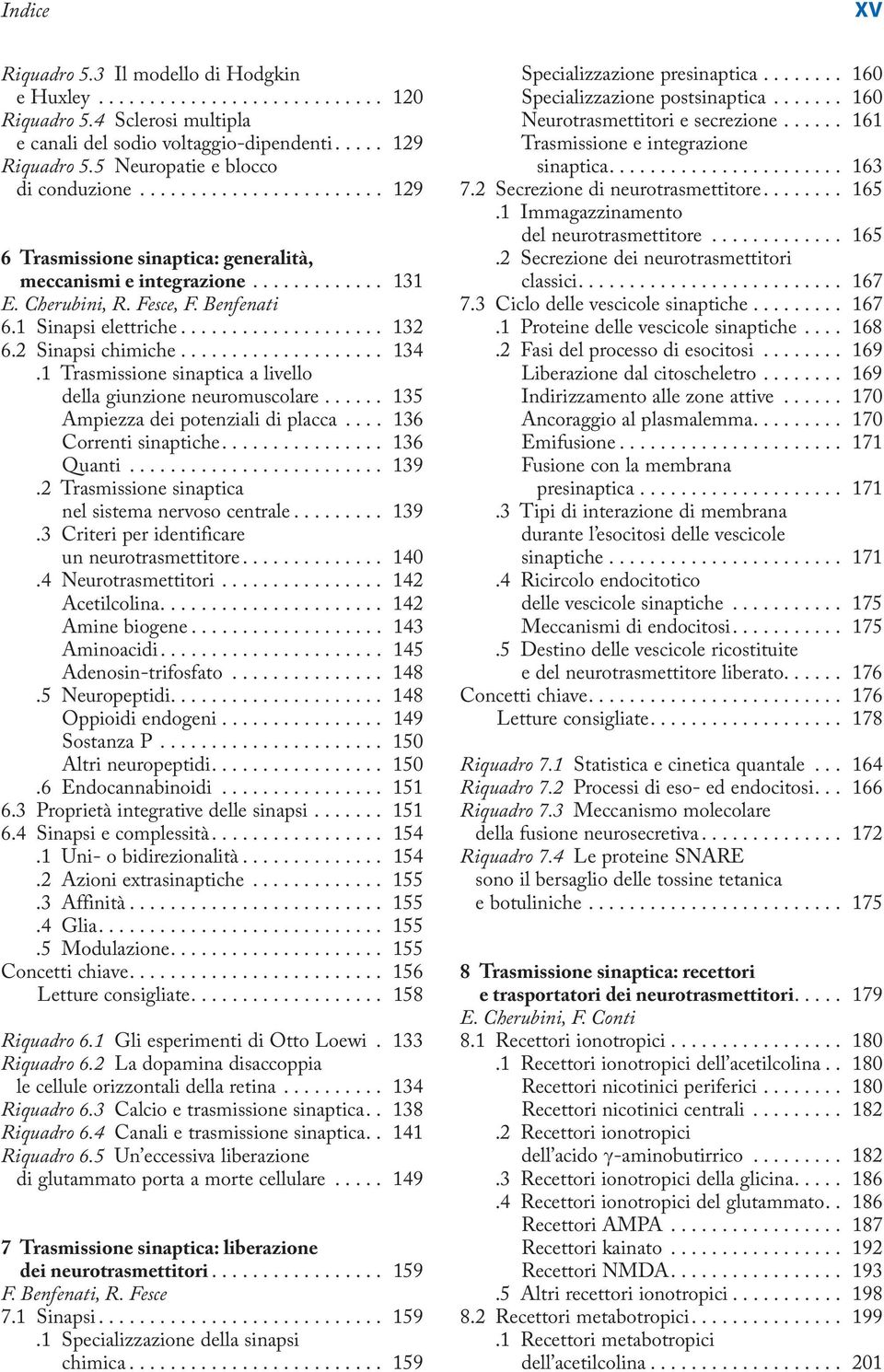 1 Sinapsi elettriche.................... 132 6.2 Sinapsi chimiche.................... 134.1 Trasmissione sinaptica a livello della giunzione neuromuscolare...... 135 Ampiezza dei potenziali di placca.