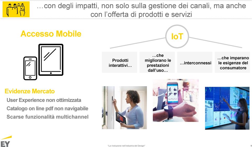 interconnessi che imparano le esigenze del consumatore Evidenze Mercato User Experience non