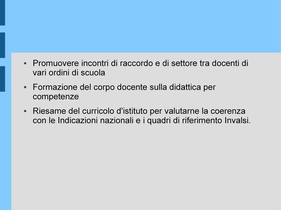 competenze Riesame del curricolo d'istituto per valutarne la