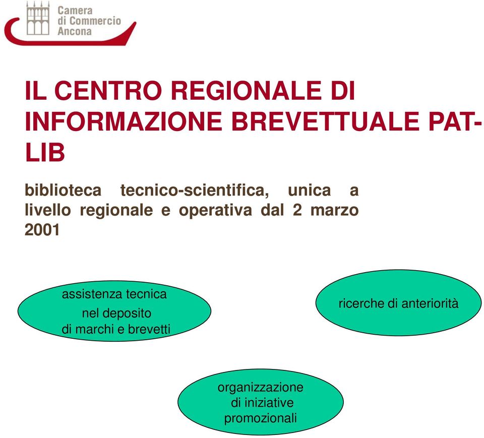 operativa dal 2 marzo 2001 assistenza tecnica nel deposito di