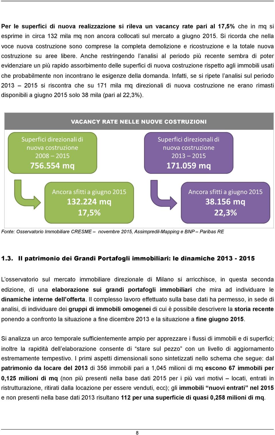 Anche restringendo l analisi al periodo più recente sembra di poter evidenziare un più rapido assorbimento delle superfici di nuova costruzione rispetto agli immobili usati che probabilmente non