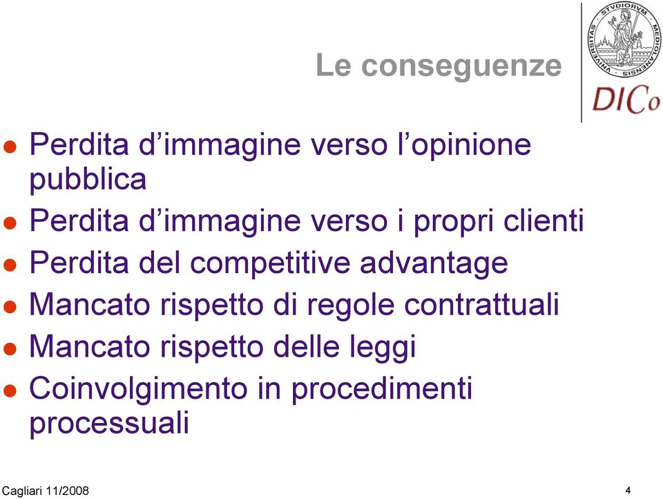 advantage Mancato rispetto di regole contrattuali Mancato rispetto