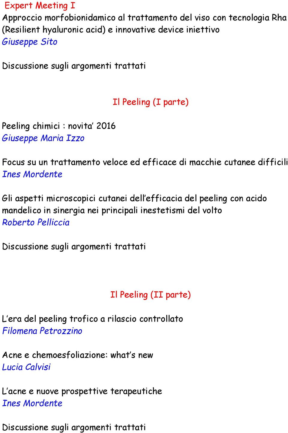 aspetti microscopici cutanei dell efficacia del peeling con acido mandelico in sinergia nei principali inestetismi del volto Roberto Pelliccia Il Peeling (II parte)