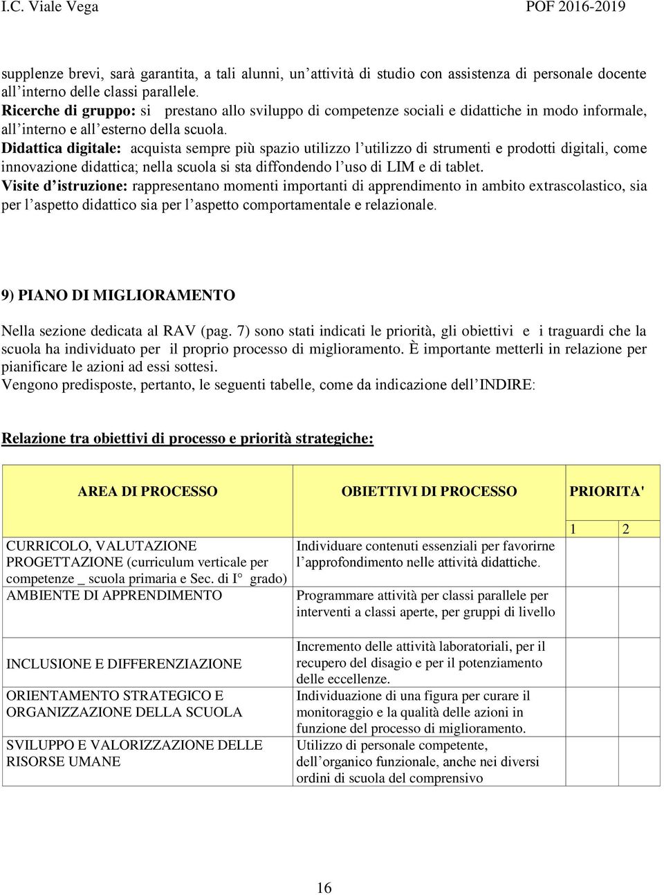 Didattica digitale: acquista sempre più spazio utilizzo l utilizzo di strumenti e prodotti digitali, come innovazione didattica; nella scuola si sta diffondendo l uso di LIM e di tablet.