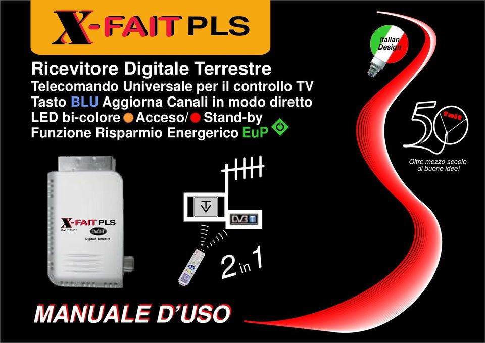 Acceso/ Stand-by Funzione Risparmio Energerico EuP Italian Design Oltre