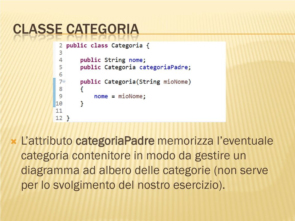 modo da gestire un diagramma ad albero delle