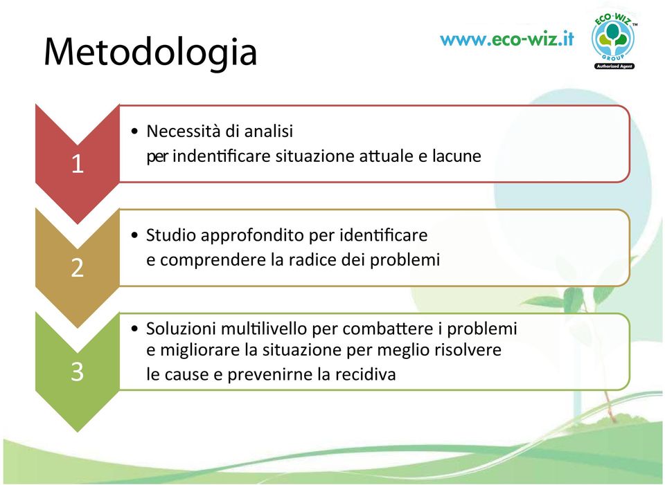 radice dei problemi Soluzioni multilivello per combattere i problemi e