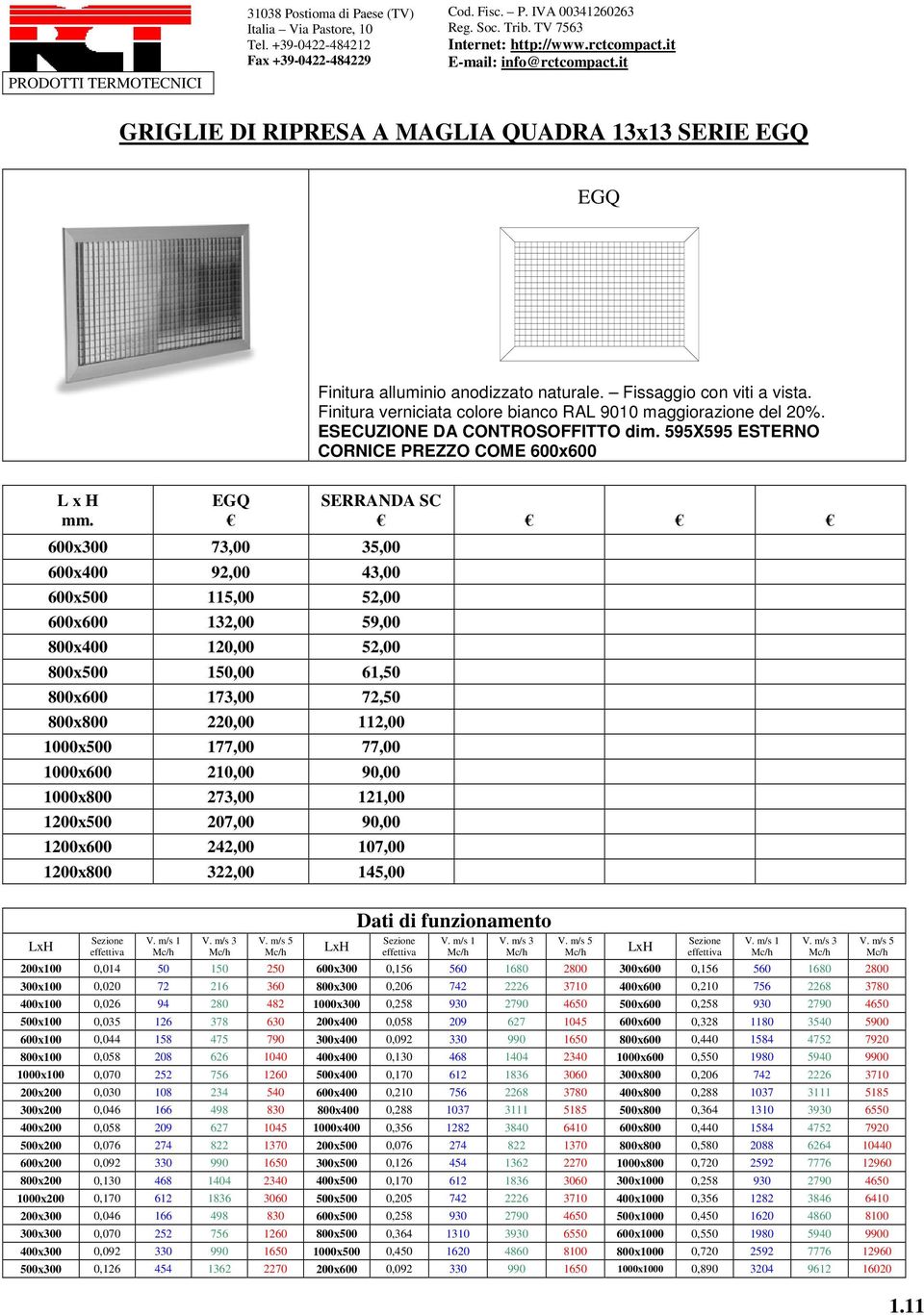 EGQ 600x300 73,00 35,00 600x400 92,00 43,00 600x500 115,00 52,00 600x600 132,00 59,00 800x400 120,00 52,00 800x500 150,00 61,50 800x600 173,00 72,50 800x800 220,00 112,00 1000x500 177,00 77,00