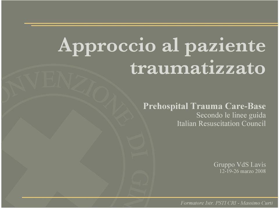 Resuscitation Council Gruppo VdS Lavis 12-19-26