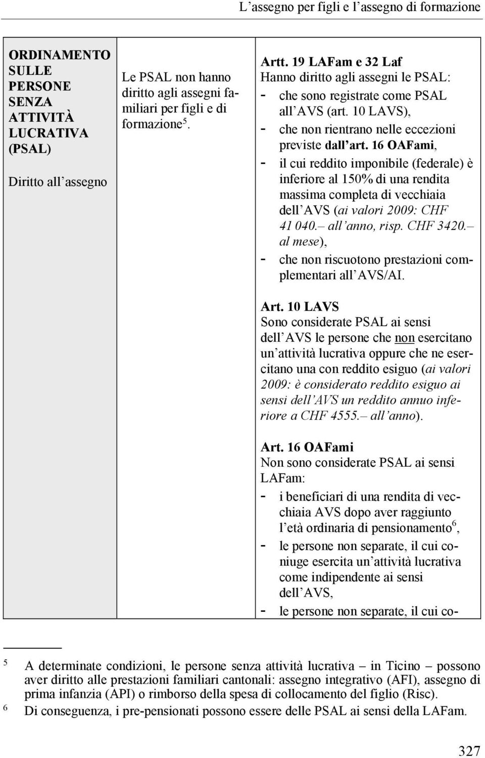 16 OAFami, - il cui reddito imponibile (federale) è inferiore al 150% di una rendita massima completa di vecchiaia dell AVS (ai valori 2009: CHF 41 040. all anno, risp. CHF 3420.