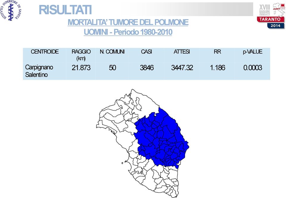 Carpignano Salentino RAGGIO (km) N.