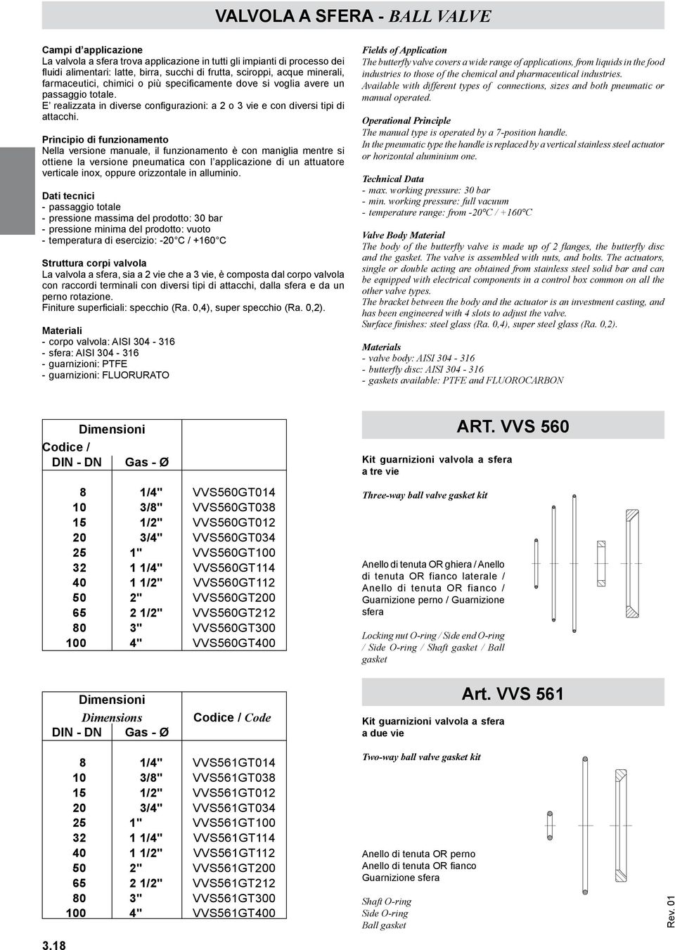 Principio di funzionamento Nella versione manuale, il funzionamento è con maniglia mentre si ottiene la versione pneumatica con l applicazione di un attuatore verticale inox, oppure orizzontale in