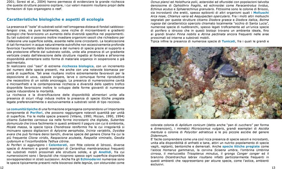 ecologici che favoriscono un aumento della diversità specifica nei popolamenti.