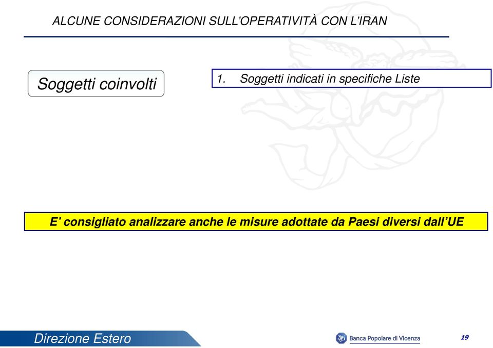 Soggetti indicati in specifiche Liste E