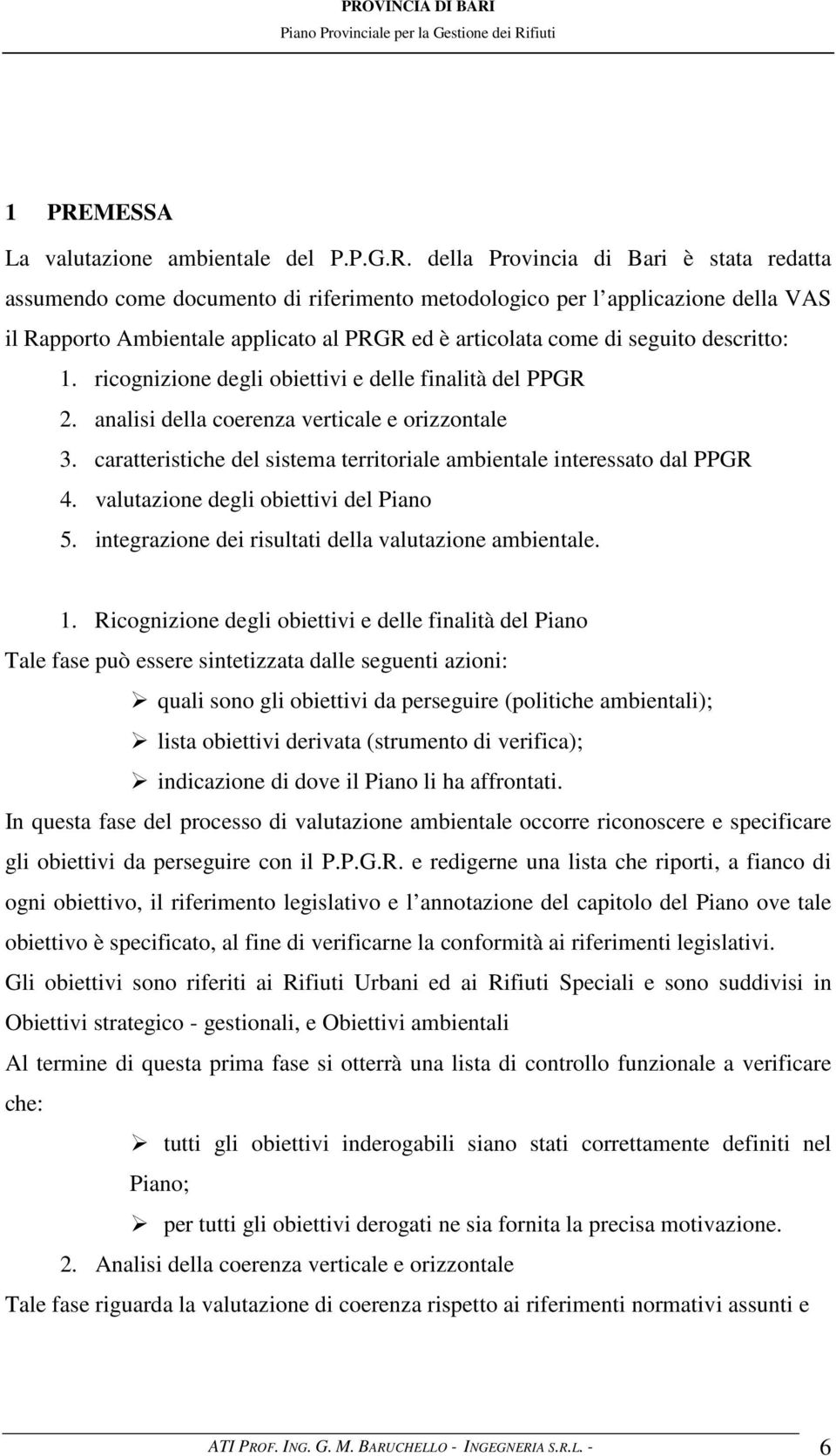 MESSA La valutazione ambientale del P.P.G.R.