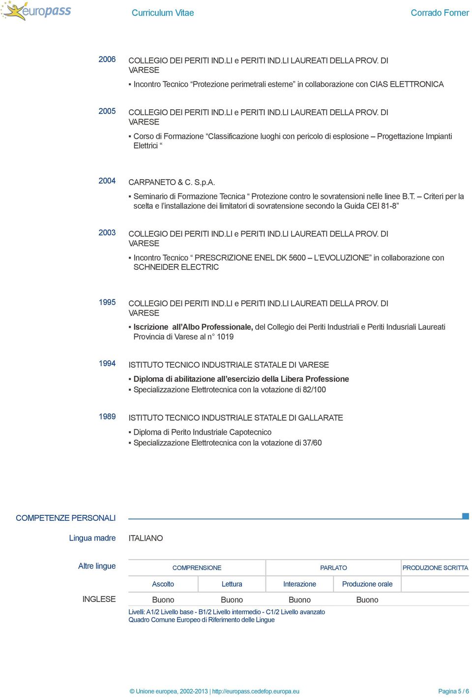 T. Criteri per la scelta e l installazione dei limitatori di sovratensione secondo la Guida CEI 81-8 2003 COLLEGIO DEI PERITI IND.LI e PERITI IND.LI LAUREATI DELLA PROV.