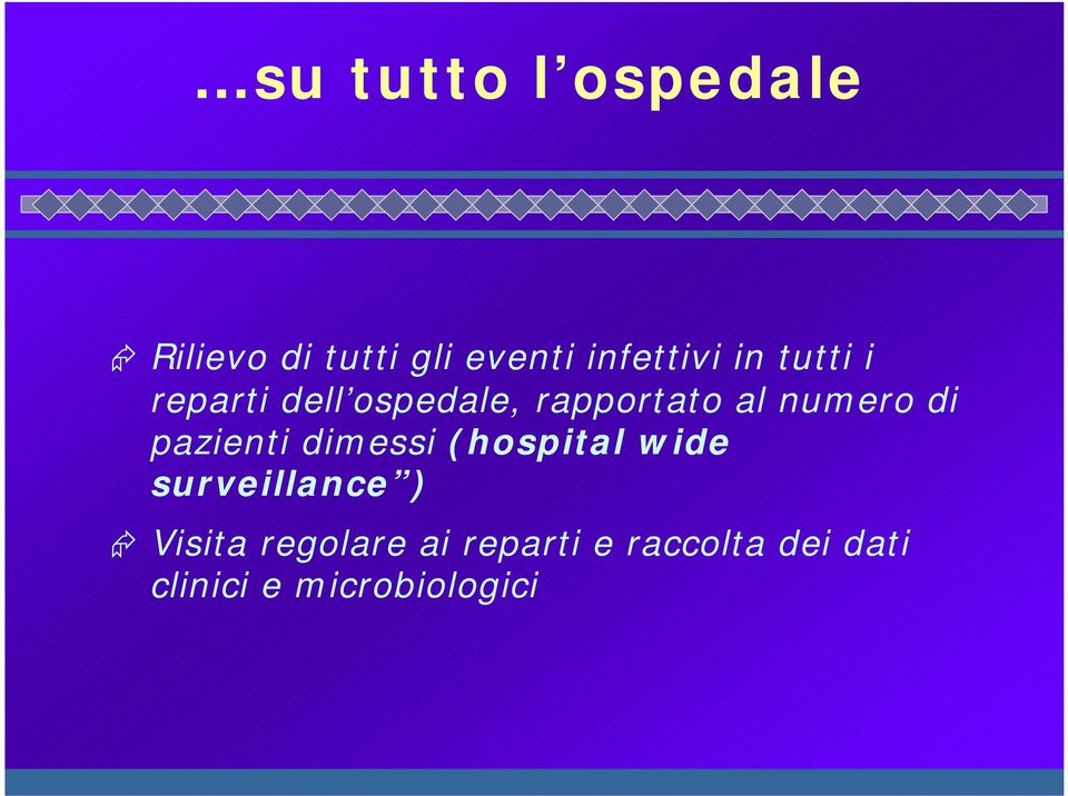 pazienti dimessi (hospital wide surveillance ) Visita