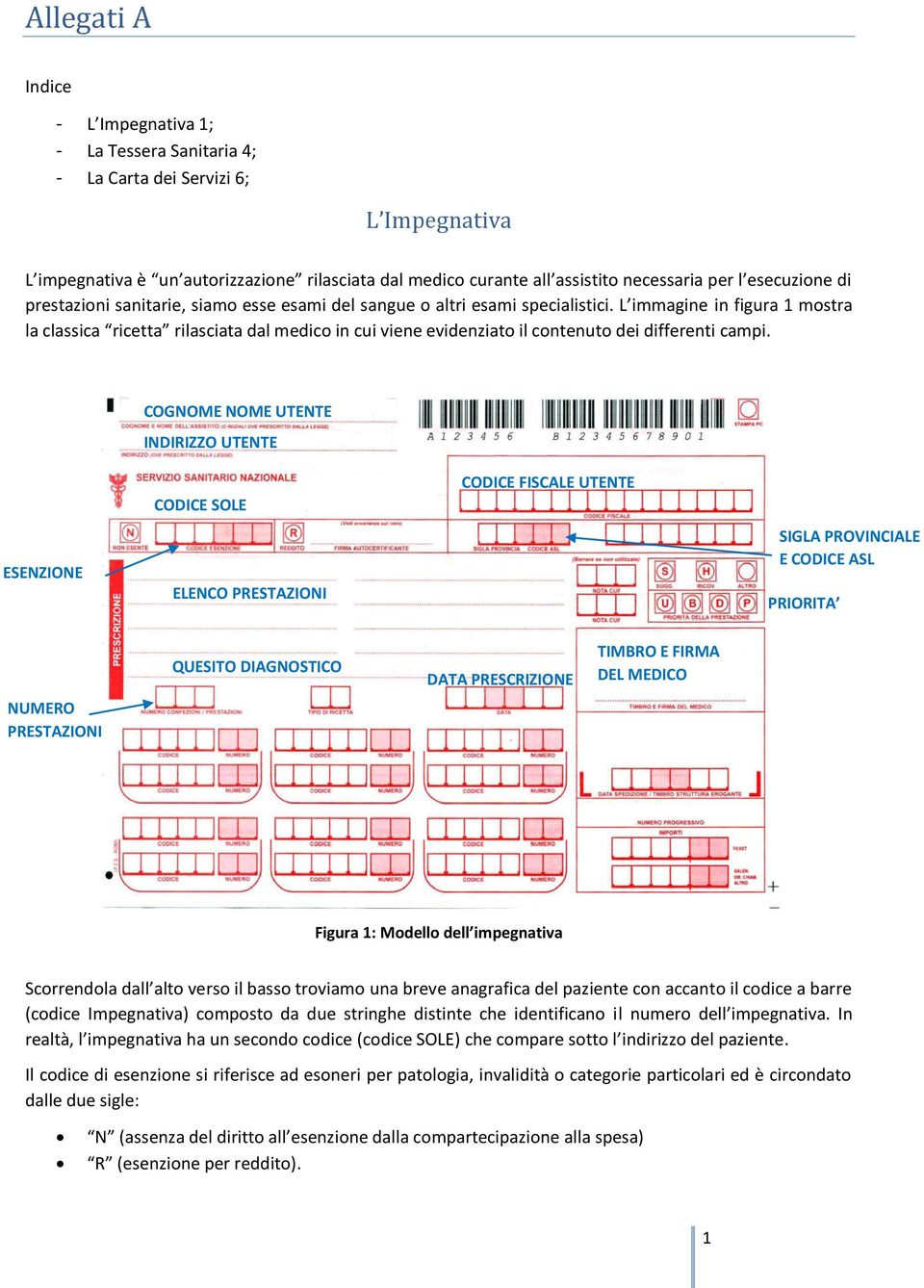 L immagine in figura 1 mostra la classica ricetta rilasciata dal medico in cui viene evidenziato il contenuto dei differenti campi.