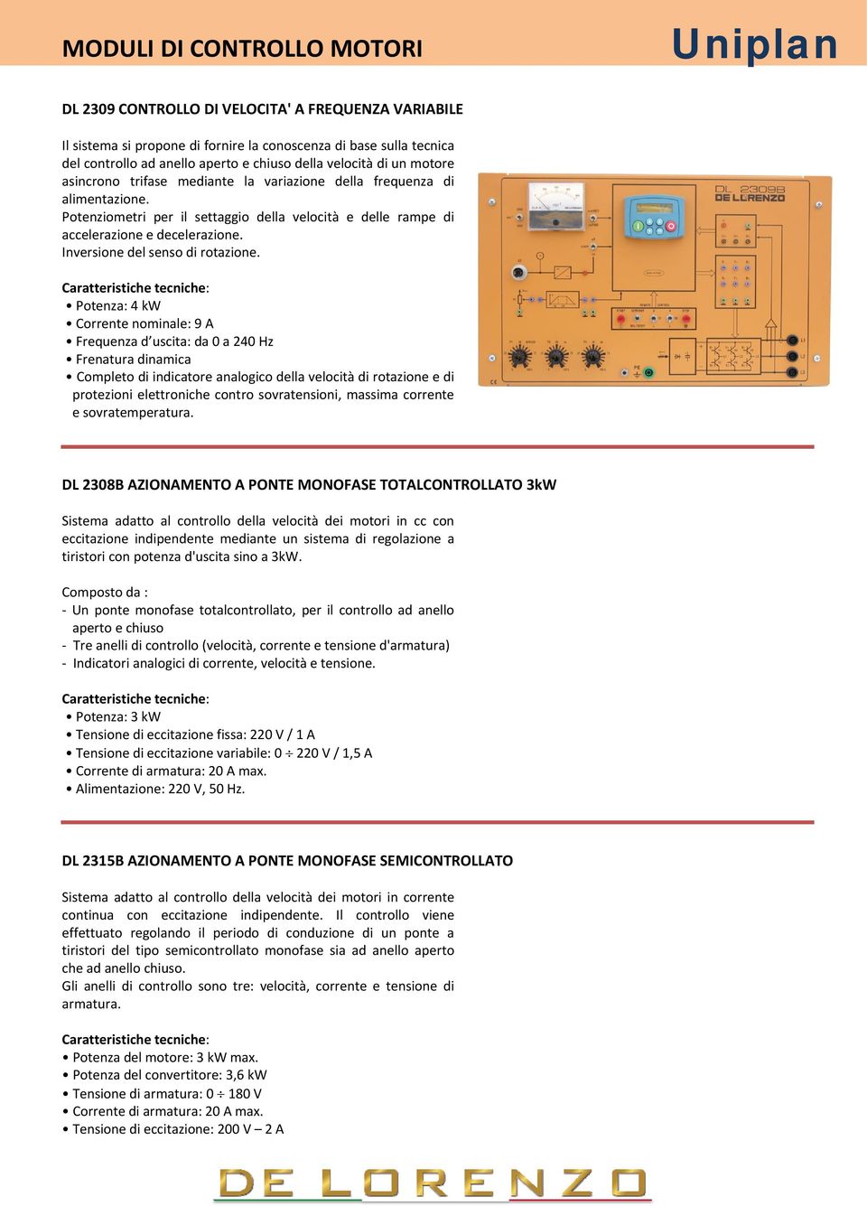 Inversione del senso di rotazione.